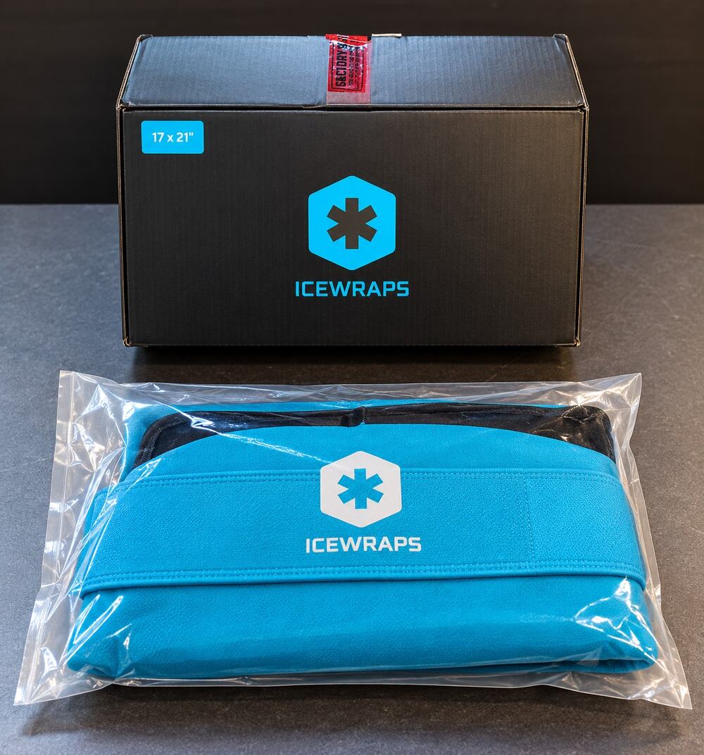 USED ICEWRAPS Unisex Ice Pack with Soft Fabric Cover Reusable Blue-12x21/Extra L
